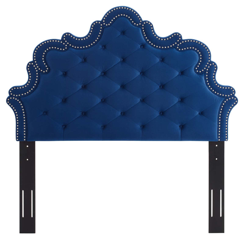 Tête de lit Arabella, Simple, Bleu marine