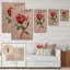 «Vintage Red Rose Flower II», reproduction sur toile-59709656-59709663