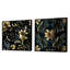 Essonnes - Ensemble de 2 collages carrés botaniques abstraits-101858420-101858421