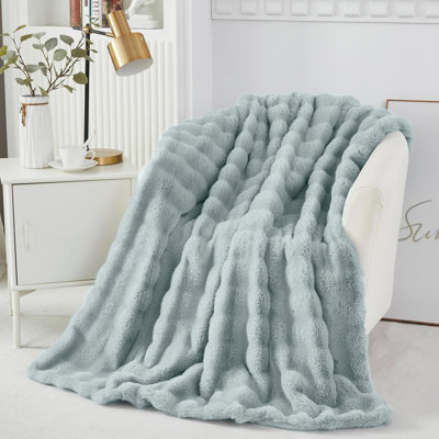 Super Soft Shaggy Faux Fur Throw Blanket Plush Sofa Bedding Blanket