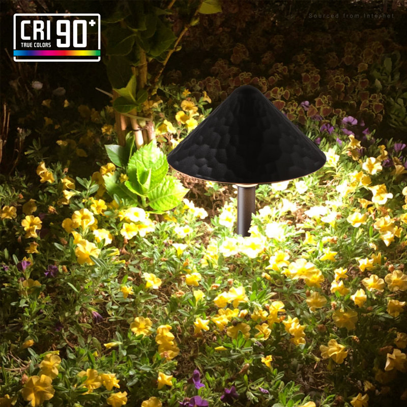 Low Voltage Integrated LED Metal Pathway Light Pack, Black