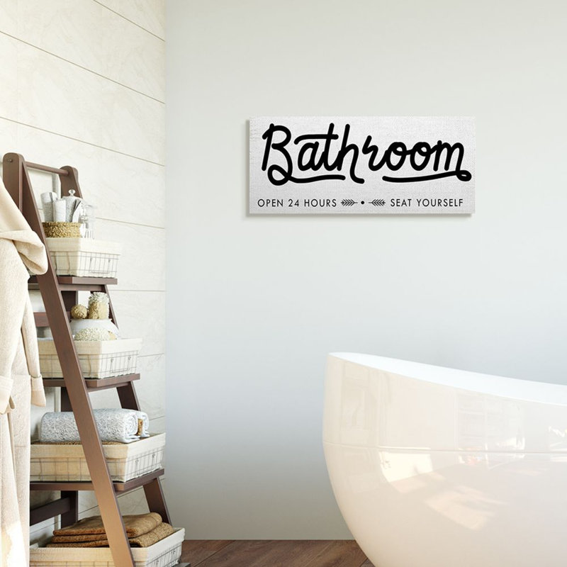 «Seat Yourself Bathroom Sign» par Daphne Polselli, H 10 po x l 24 po