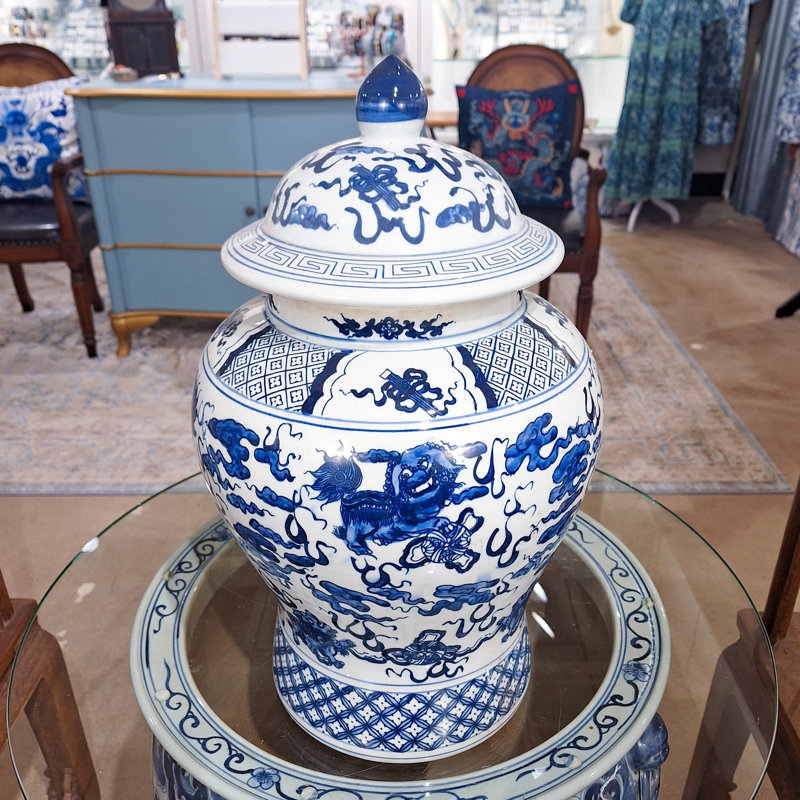 Handmade Porcelain China Ginger Jar