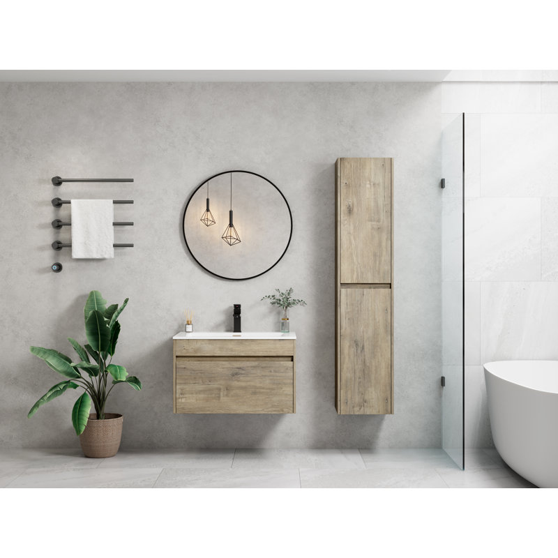 Frida 23.63'' Single Bathroom Vanity with Engineered Stone Top, Eve