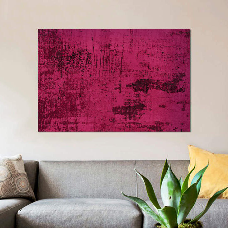 « mauve », impression sur toile, H 12 po x l 18 po x P 1,5 po, Toile tendue, Pas de tapis