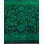 Tapis noué à la main unique en son genre Holsworth - vert