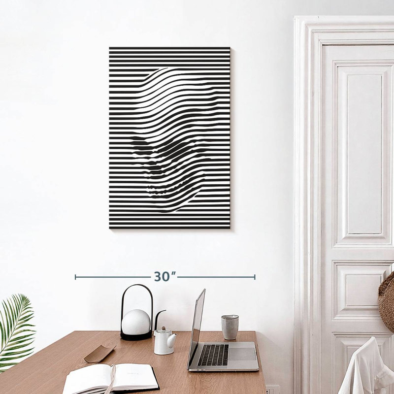 Crâne Kerner illusion optique, H 30 po x l 20 po