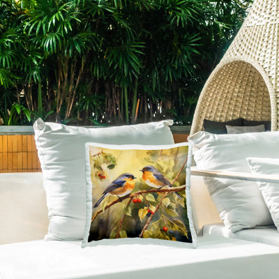 Housse de coussin en polyester pour l'intérieur / extérieur Ryley Gray