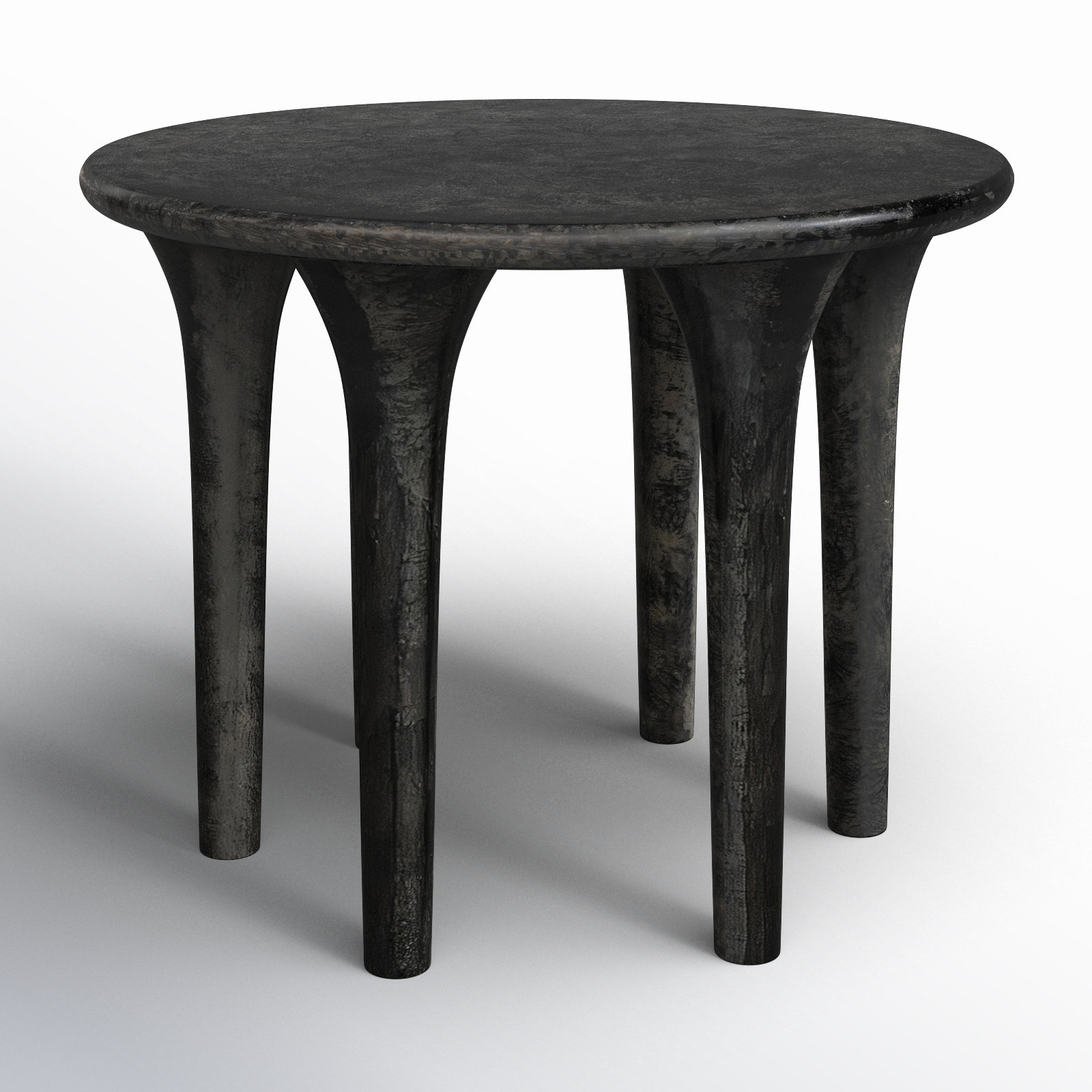 Zed End Table, Raw Black
