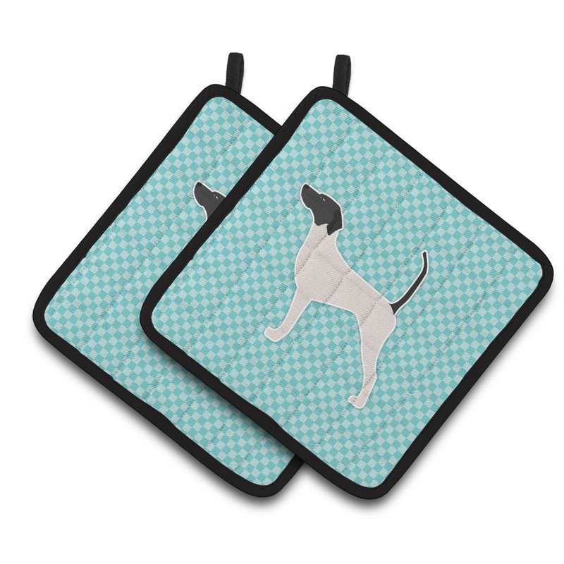 Cuisinier poignée de damier anglais east urban home, Bleu