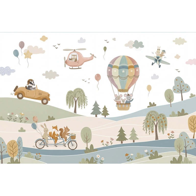Décoration murale amovible pour chambre d'enfant, 160 po x 108 po, Non tissé