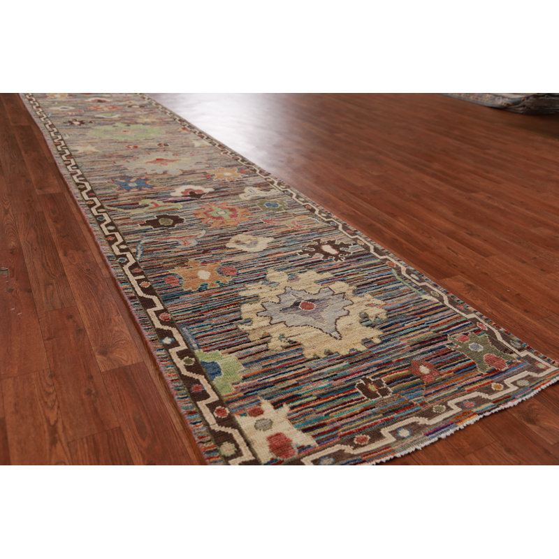 Vegetable Dye Oushak Turkish Runner Rug