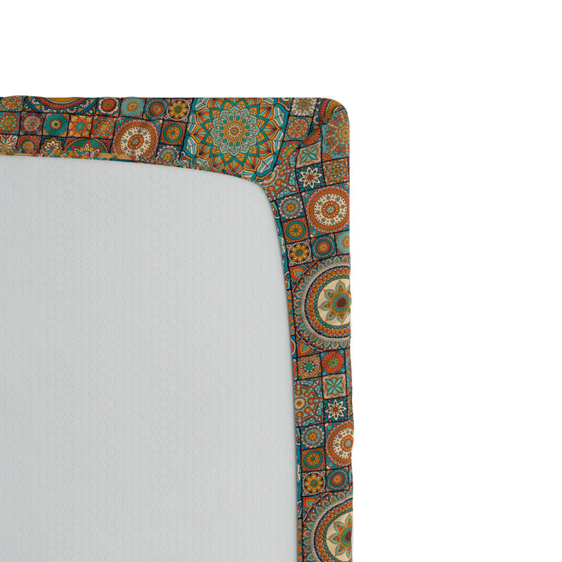 Microfiber Geometric Fitted Sheet, Full Fitted Sheet