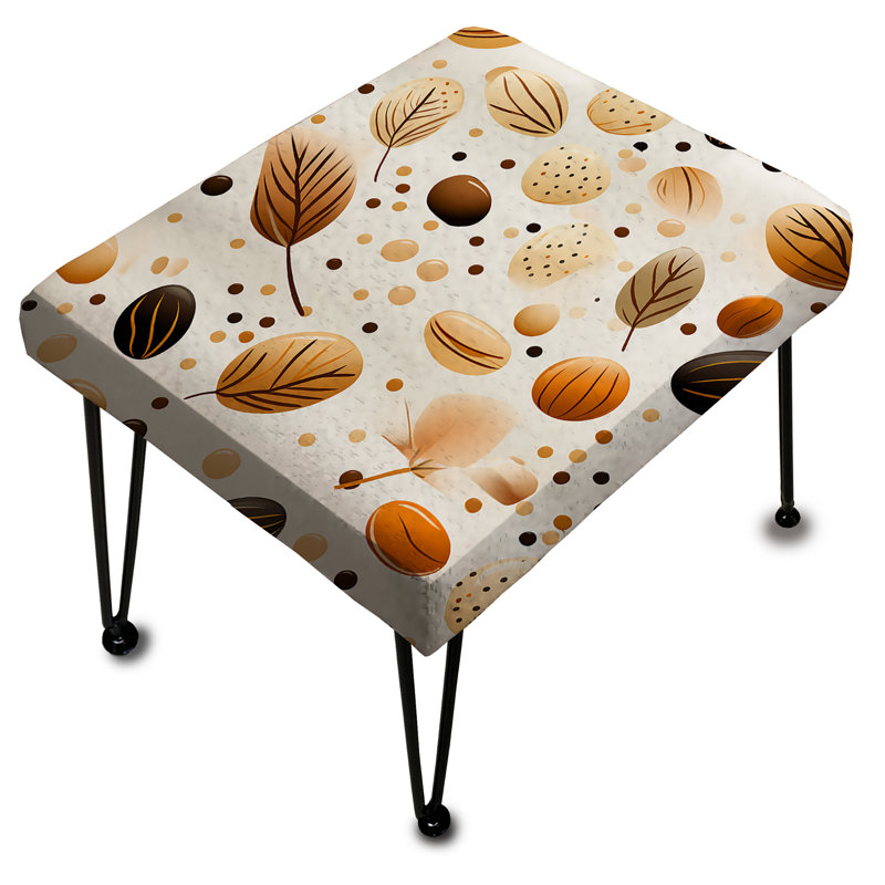 Motif crème et café botanique - Repose-pieds rectangulaire botanique