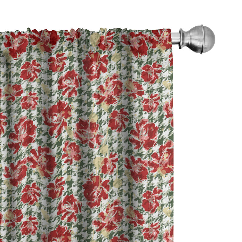 Paire de rideaux semi-transparents avec passe-tringle, 28 po x 63 po