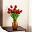 Bouquet de 10 tulipes artificielles, tiges de tulipes en polyuréthane 13,4 po Real Touch Simulation-809339588