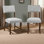 Ensemble de 2 chaises de salle à manger contemporaines rembourrées en tissu de chenille durable