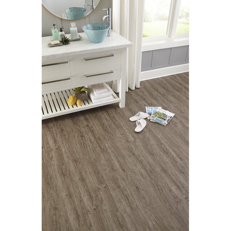 Planche de vinyle de luxe 5,91 po x 48 po x 4,5 mm Embark, Gris cendré