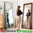 Brown Standing Mirror Full Length 70X30 Inch  Wood Frame Full-Length Mirror With Stand,  For Living Room, Bedroom, Cloakroom , Entryway-452983768-452983771