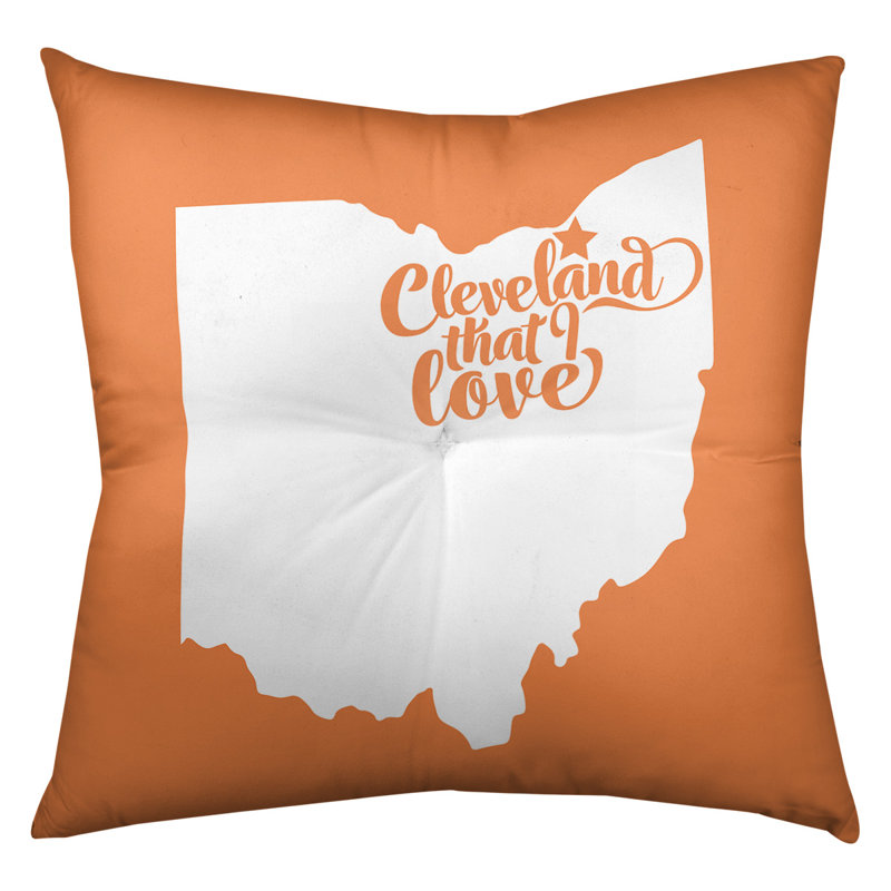 Coussin de plancher touffeté, 30 po x 30 po, Orange, Cleveland