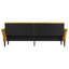 Canapé convertible en velours 89 po, canapé-lit futon avec 2 coussins carrés, dossier réglable et accoudoirs pour le salon-1518193706