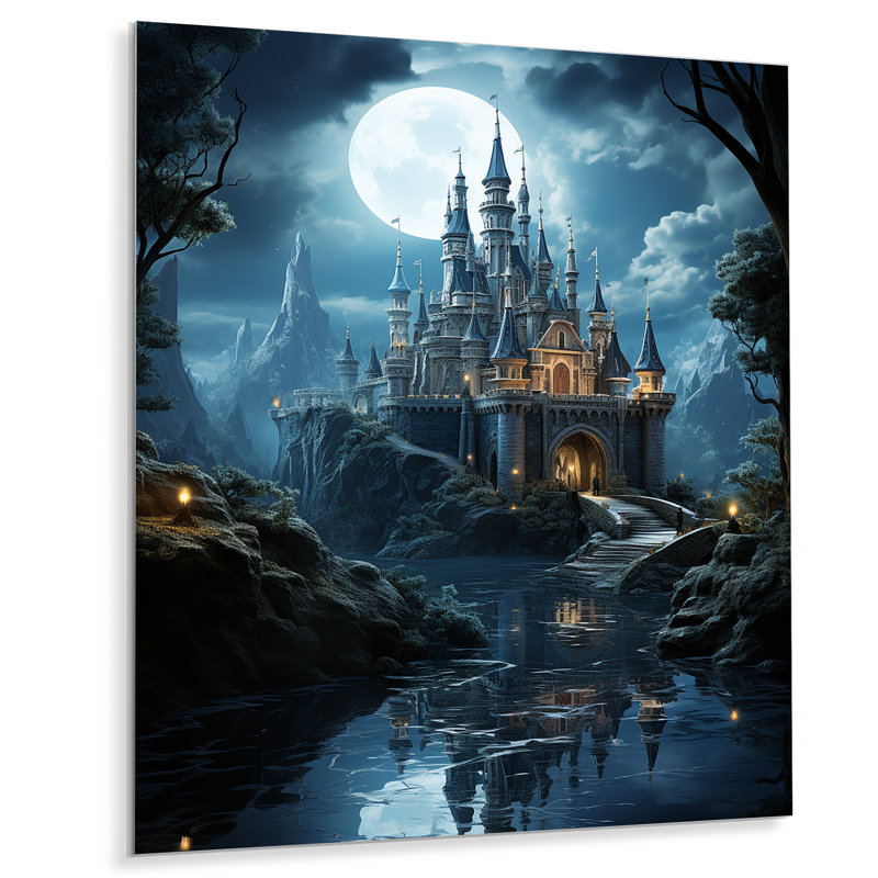 Décoration murale en métal «Castles Enchanted Twilight I», H 20 po x l 12 po x P 1 po