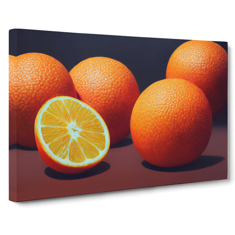 Orange Fruit Painting - Wrapped Canvas, 50cm H x 76cm W x 3cm D