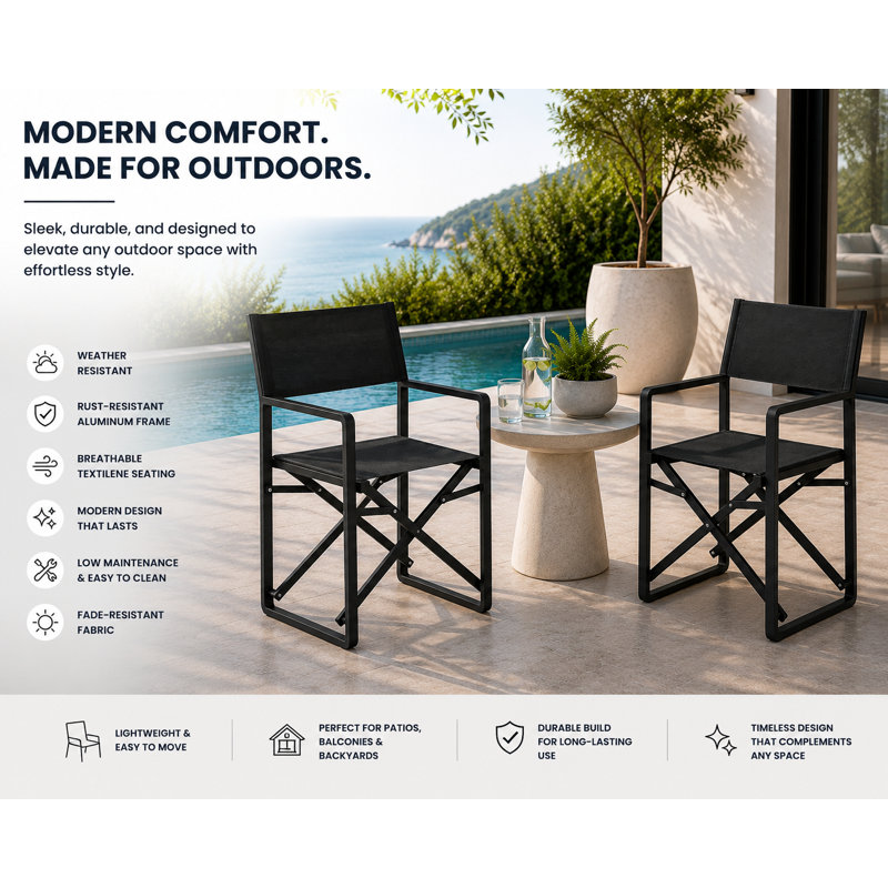 Sunset Director Chair, Black