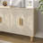 Modern Console Table, 47.2 x 29.0 x 11.6 inches, Travertine Color | 100% Melamine Coated Particle Board, Thickness: 0.7 inches | Scandinavian Design, Stylish & Functional for Living Room or Entryway-607079358