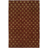 Dumraon Geometric Area Rug in Red