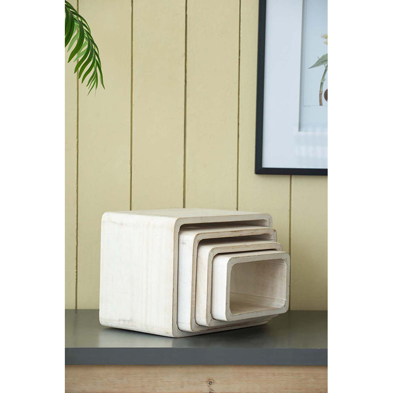S/4 Kangley Bookcase XL:15.5x12x10" L:14x9.5x10" M:12x8x10" S:10.5x6x10"