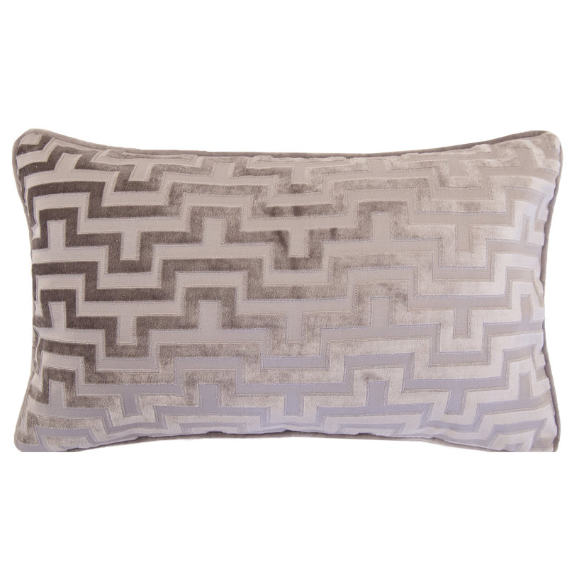 Keaya Geometric Outdoor Throw Pillow, Tan