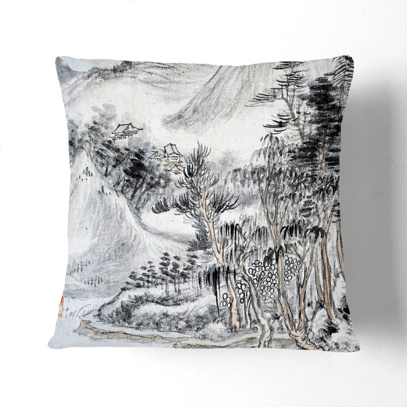 Abstract Square Throw Cushion, 40cm H x 40cm W x 15cm D