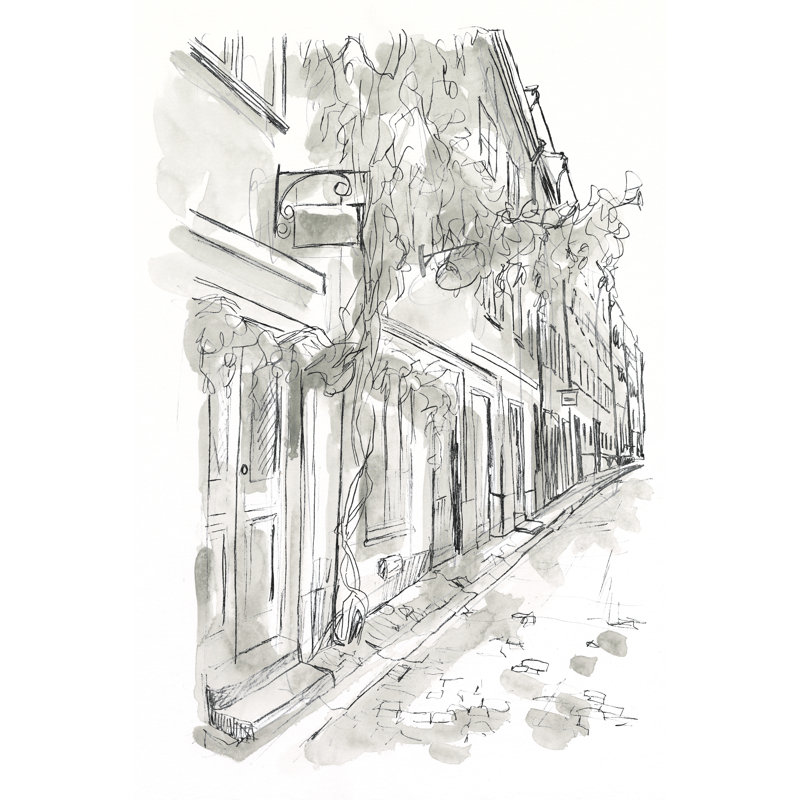 Croquis de la ville européenne V, H 36 po x l 24 po x P 1,25 po