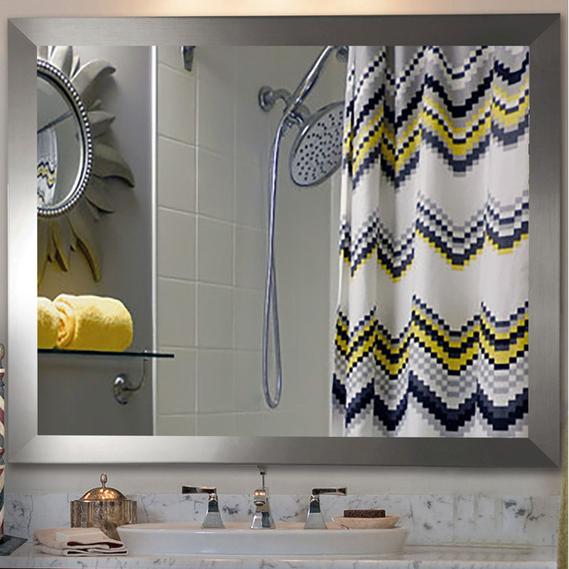 Tieger Mirror, Brushed Nickel, 35" H x 42" W