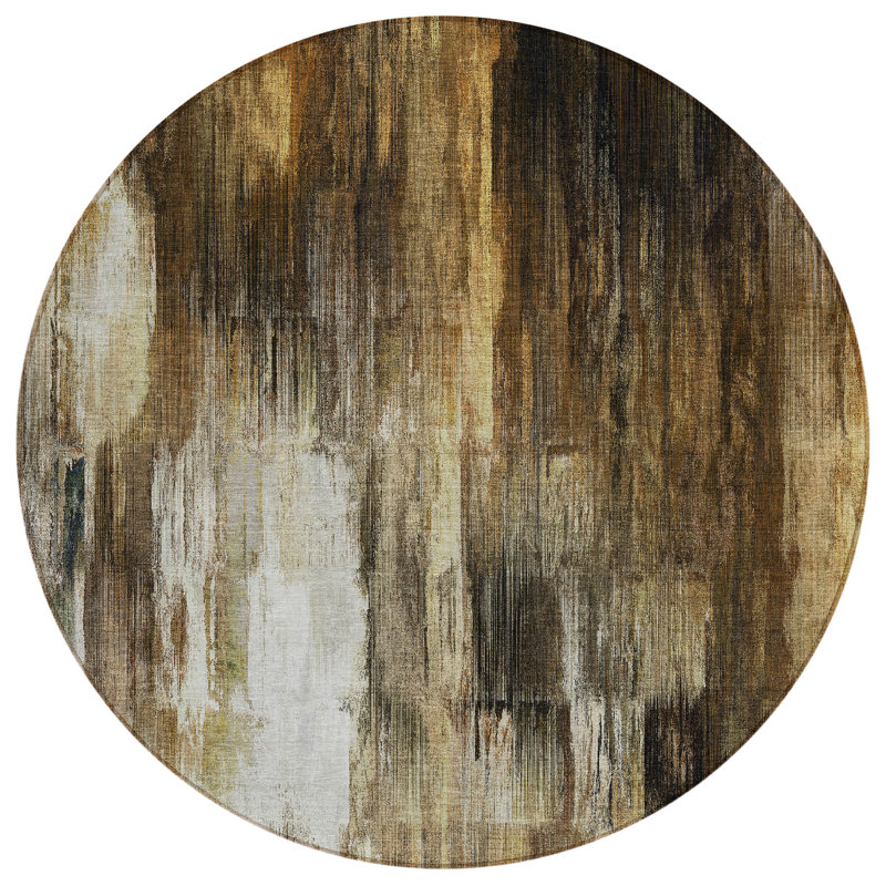 Caseville Abstract Indoor / Outdoor Rug, Round 8'