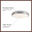 Yanis 16-in Black dimmable LED Flush Mount-1189237040