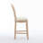 Solid Wood Bar Stools Set Of 2, Classic French Country Wooden Barstools With Upholstered Seating