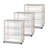 Sterilite Wide 3 Drawer Storage Cart, Plastic Rolling Organization, Grey, 3 Pack