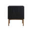 Table de chevet 2 tiroirs en chêne brossé noir et bronze