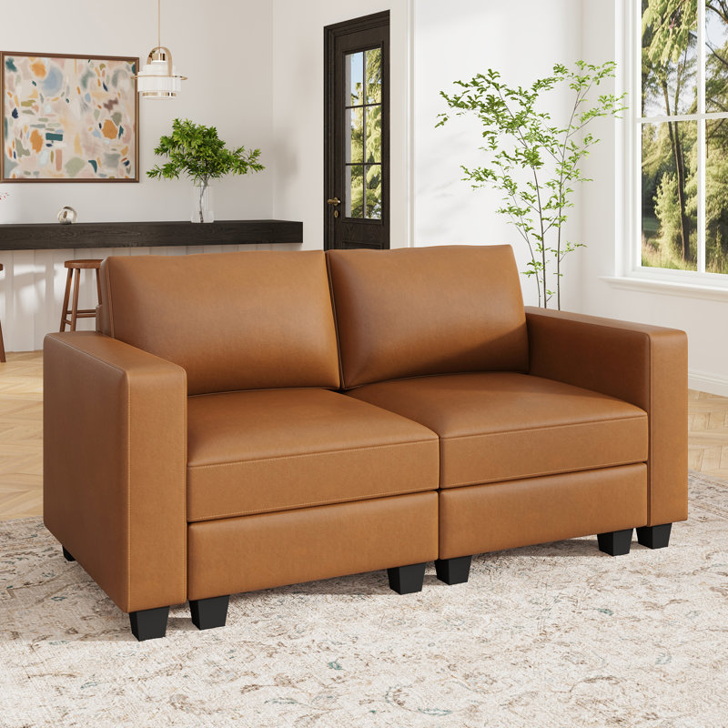 Canapé modulaire en similicuir Abramson