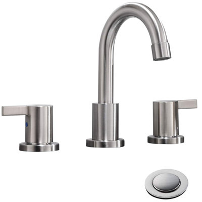 Widespread 2-handle Bathroom Faucet with Drain Assembly