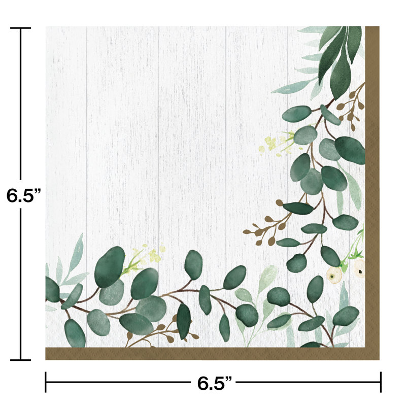 Serviettes en papier de base jetables eucalyptus