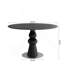 Table de salle à manger moderne 39 po - Petite table de cuisine en bois massif noir pour 2 à 4 personnes