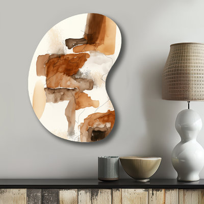 Chrishawna - Abstract Liquid Ink Boom Shape - Assymterical Metal Wall Art