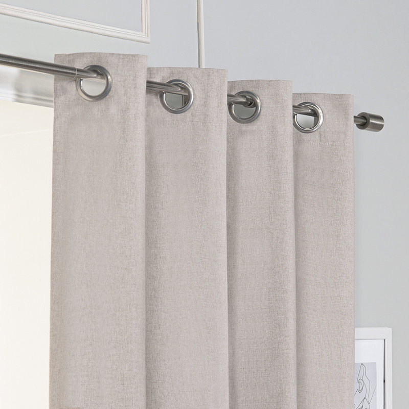Leach Blackout Curtain Panel Pair, 52" x 108", Natural