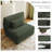 Maelina Upholstered Green Corduroy Armless Chair with Pillow Back, Single Chair Module Part For Sectional Sofa-107627213