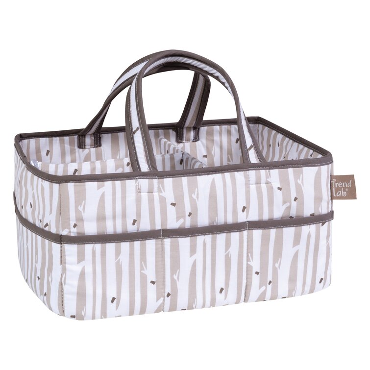 Timberlake Collapsible Basket in Gray and White