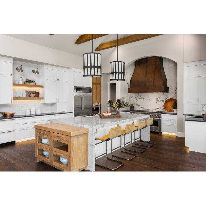 Athziri 4 - Light Drum Pendant, Black