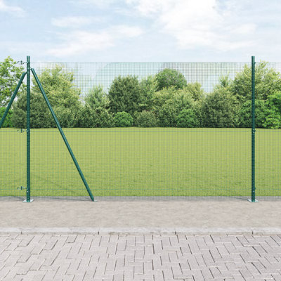 Welded Wire Fence With 7 Flanged Posts Steel